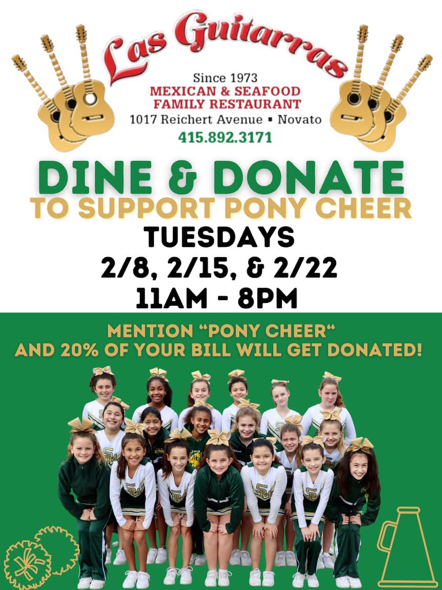 Dine & Donate for San Marin Pony Cheer Team