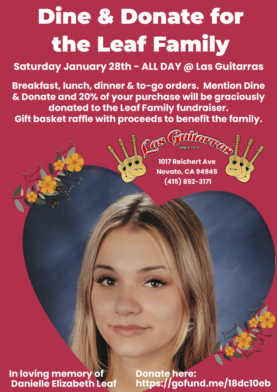 Dine & Donate for the Leaf Family – Sat. 1/28 – ALL DAY