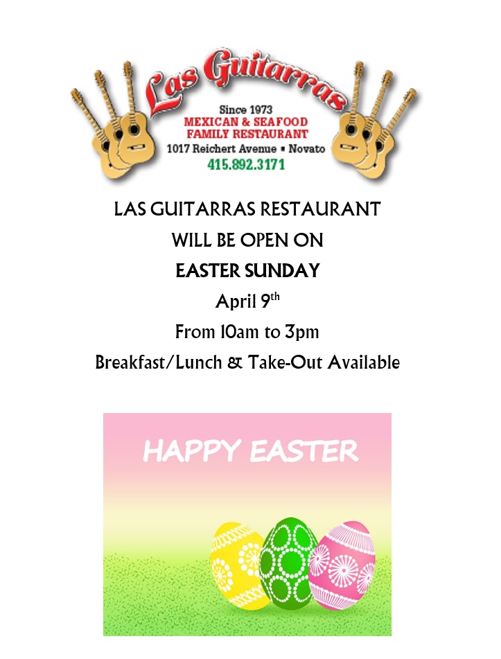OPEN ON  EASTER SUNDAY  April 9th  From 10am to 3pm